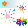 PICASSO-TILES Rainbow Interlocking Plastic Building Chip Blocks, 108PCS Construction STEM Educational Toy for Kids, Orange - 4 of 4