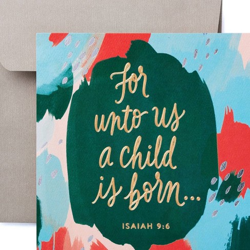 A Child Is Born Religious Christmas Greeting Card Target