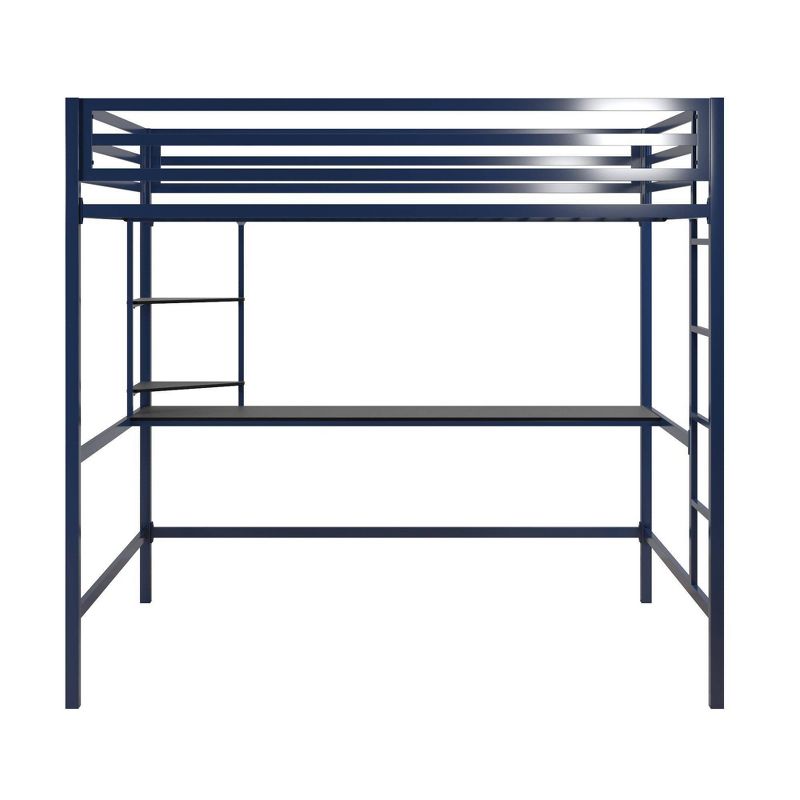 Full Maxwell Metal Loft Bed with Desk & Shelves - Novogratz, 4 of 9