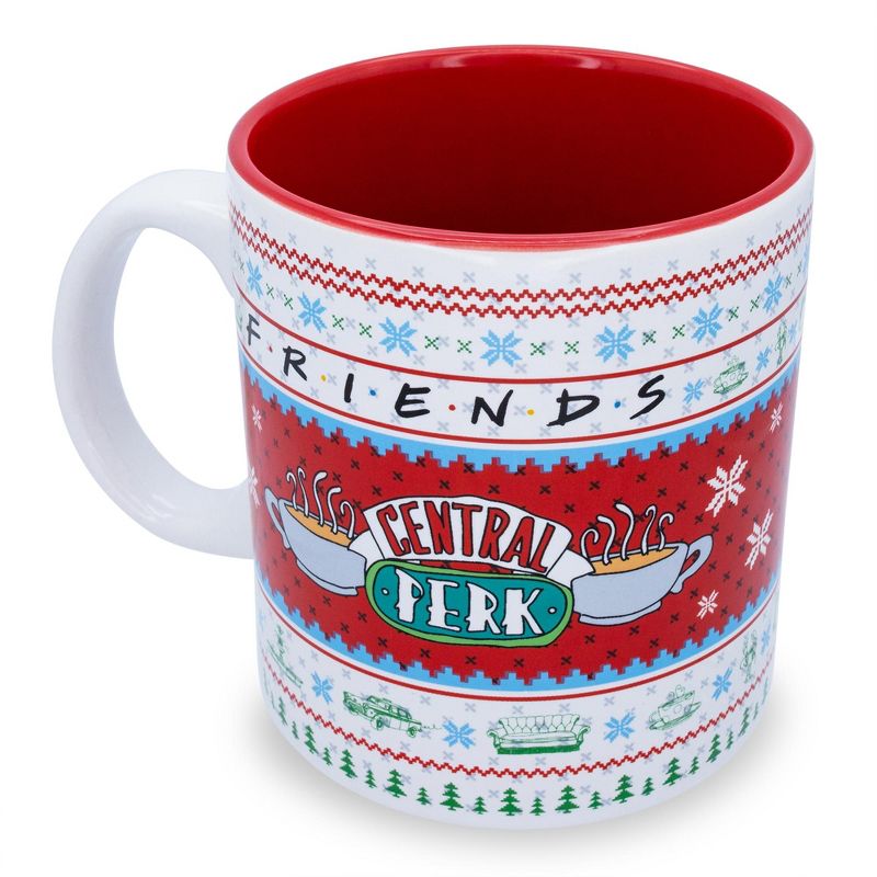 Silver Buffalo Friends Central Perk Holiday Sweater Ceramic Mug | Holds 20 Ounces, 2 of 7