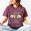S.W.Smiley Where Friends and Flowers Flourish - Women's Garment Dyed Graphic T-Shirt - 3 of 4
