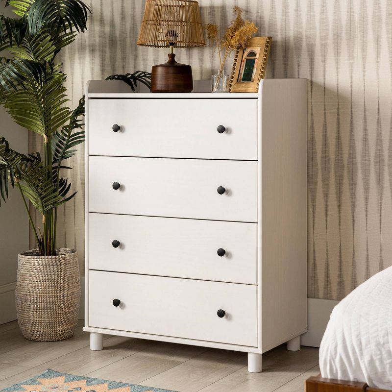 Katie Solid Wood Transitional Tray Top 4 Drawer Dresser - Saracina Home, 3 of 7