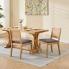Vynxaria Rattan Dining Chairs Set of 2, Mid Century Modern Kitchen & Dining Room Chairs,Gray - 4 of 4
