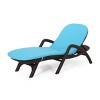 Outdoor Chaise Lounge with Cushion, Modern Curved Backrest Recliner for Patio, Poolside or Garden Relaxation and Sunbathing-Maison Boucle - 3 of 4