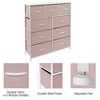 Sorbus Dresser with 9 Drawers - Furniture Storage Chest Tower Unit for Bedroom, Closet, etc - Steel Frame, Wood Top, Fabric Bins - 4 of 4