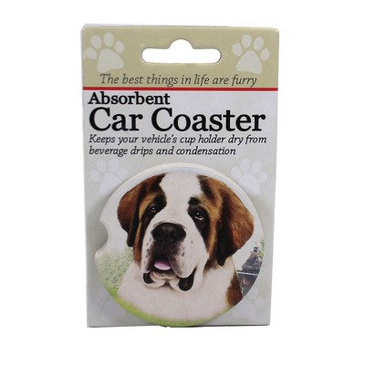Car Coaster 2.5" St. Bernard Car Coaster Absorbent E & S Pet  -  Coasters