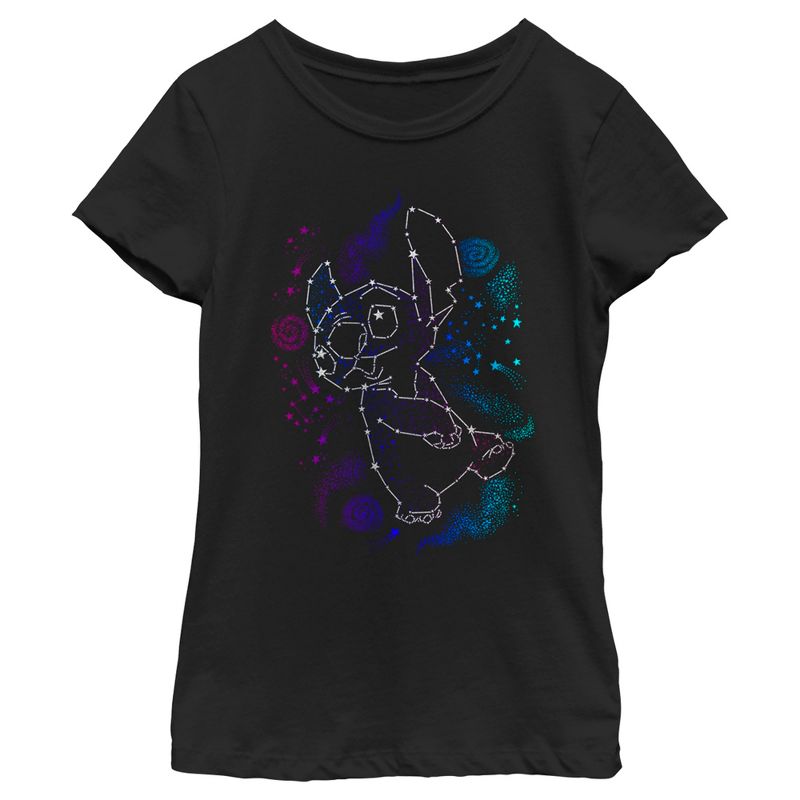 Girl's Lilo & Stitch Constellation of Stitch T-Shirt, 1 of 5