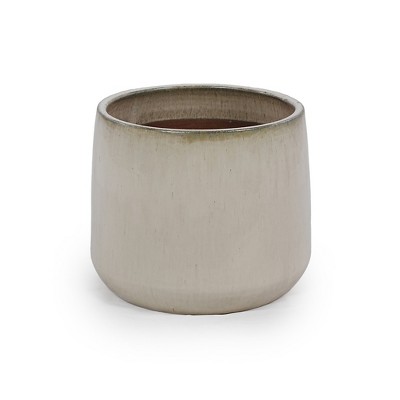 SpassWay 14" Dia Outdoor Indoor Ceramic Planter Pot Decorative Planter with Drainage Hole Patio Flower Pot
