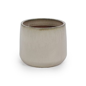 SpassWay 14" Dia Outdoor Indoor Ceramic Planter Pot Decorative Planter with Drainage Hole Patio Flower Pot - 1 of 4