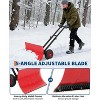 Snow Shovel with Wheels, 5-Position Angled Blade & Rubber Wheels, Heavy-Duty Back Saver Steel Snow Plow , Double Rod, 29" W X 16.5" H - 2 of 4