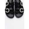 Morelia - Black Suede Leather Slide Sandal (Women) | Forever & Always Shoes - 3 of 4