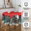 Racxily Christmas Round Tablecloth 60 in Christmas Nativity Table Cloth Xmas Tree Table Cloths Decorations - 4 of 4