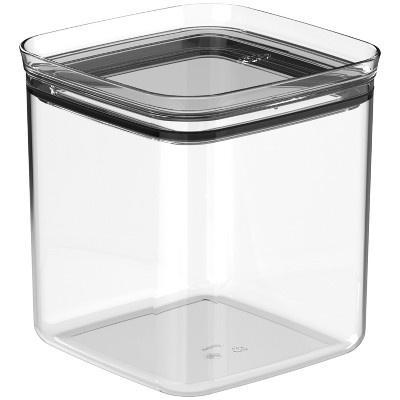 OU Airtight Food Storage Container 9.7 Cup, BPA Free, Clear Plastic Food Storage Container with Leak Proof Lid, Stackable Kitchen Organizer