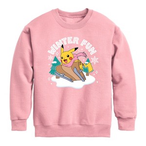 Boys' - Pokémon - Winter Fun Graphic Long Sleeve Fleece Sweatshirt - 1 of 4