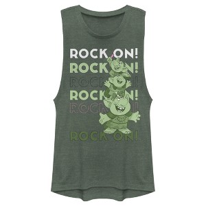Juniors Womens Frozen Rock On Trolls Festival Muscle Tee - 1 of 3