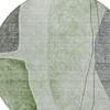 Olive Green And Gray Abstract Washable Indoor Outdoor Area Rug - 4 of 4