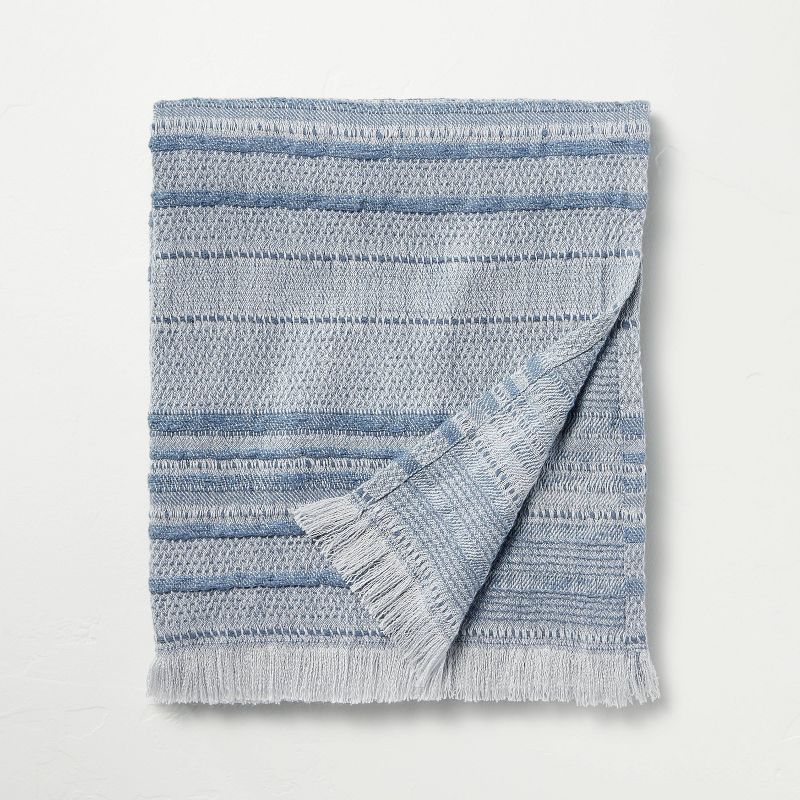Textured Rib Stripe Dobby Throw Blanket - Hearth & Hand™ with Magnolia, 1 of 7