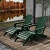 WestinTrends Malibu HDPE Outdoor Patio Folding Poly Adirondack Chairs with Ottomans (4-Piece Conversation Set) - 2 of 4