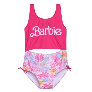 Barbie Girls UPF 50+ One Piece Bathing Suit Little Kid to Big Kid - 1 of 2