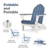 Aoodor HDPE Outdoor All-Weather Folding Adirondack Chair for Patio, Garden, Backyard, Deck Lawn Fire Pit 32'' (L) x 29'' (W) x 37'' (H) - 3 of 4