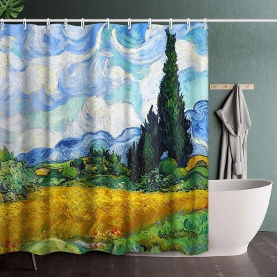 LunaLulinlk Bathroom Shower Curtain Set with Hooks