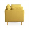 Upholstered Comfortable Reading Armchair, Modern Club Armchair With Sturdy Legs, Wooden Frame Single Sofa Chair - 4 of 4