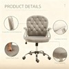 Okak Modern Adjustable Swivel Office Chair with Armrests & Wheels,Plush Comfort Task Chair for Home Office,Living Room - 3 of 4