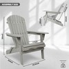 Rbied Wooden Outdoor Foldable Adirondack Chair Patio Chair Set of 2, Half Assembled - 3 of 4