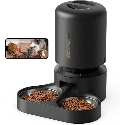 Automatic Cat Feeder with Camera for Two Cats, 1080P HD Video & Night Vision