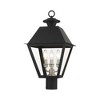Livex Lighting Mansfield 3 - Light Post Light in  Black - 4 of 4