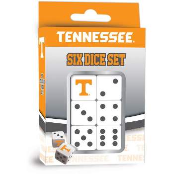 MasterPieces Officially Licensed NCAA Tennessee Volunteers - 6 Piece D6 Gaming Dice Set Ages 6 and Up