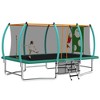 GDFStudio Bruce Outdoor/Indoor Steel Ladder Rectangle Trampoline with Enclosure - 2 of 4