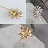 Anna-Kaci Vintage 3Pcs Long Stick Hat Pins Crystal Flower Butterfly and Pearl Details for Classic Hat Lapel and Scarf Accessorizing - 3pcs Daisy - 4 of 4