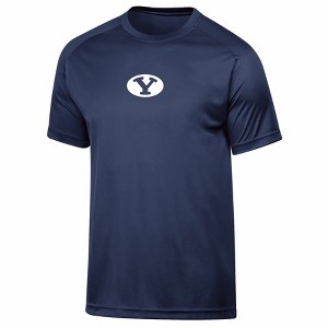 NCAA BYU Cougars Men's Short Sleeve Poly T-Shirt - 1 of 3