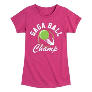 Girls' - Instant Message - Gaga Ball Champ Fitted Short Sleeve Graphic T-Shirt - 1 of 4