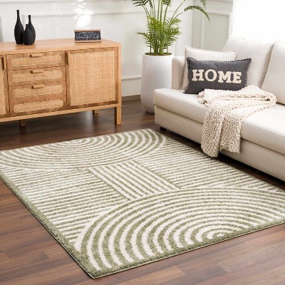 Hauteloom Allard Green Washable Area Rug