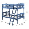 NicBex Twin Over Twin Bunk Bed with Safety Guardrail,Loft Bed with Built-in Ladder and Converts to 2 Beds,Noise Reduced Bunk Beds for Bedroom - 3 of 4