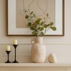 Ceramic Flower Vase for Living Room Decor - Jug Vase with Handle - Modern Home Decor Vase for Bedroom, Office, or Table Decor - 15" Ivory & Tan - 2 of 4