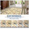 Area Rug for Living Room, Washable Rug, Vintage Low Pile Non-Slip Soft Rug for Dining Room, Bedroom - 4 of 4