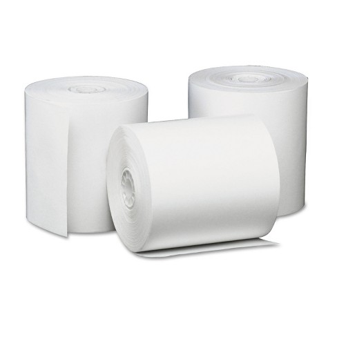 UNIVERSAL Single-Ply Thermal Paper Rolls 3 1/8 x 230 ft White 50/Carton  35763