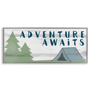 Stupell Industries Adventure Awaits Camping Scene, 24" x 10" - 1 of 4