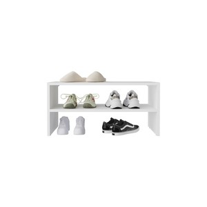 AZL1 Life Concept Shoe Rack Easy Access Silpa Small with Three Open Shelves Compact Modern Organizer for Entryway Closet, White, 28.74"*15.35"*3.15" - 1 of 4