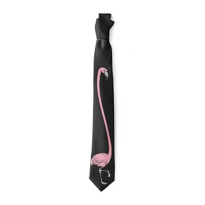 Crazy Dog T-Shirts Flamingo Necktie Mens Novelty Neckties Tie for Dad Funny Neckties for Men - 1 of 4