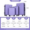 4 Piece Luggage Set,16/20/24/28Inch ABS Lightweight Suitcase With Spinner Wheel,Checked Luggage With TSA Lock,Carry On Suitcase-Cuddlewood - 4 of 4