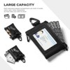 Small RFID Wallet for Women & Men – Minimalist Zipper Wallet with ID Window, Keychain & Carabiner, Holds 15 Cards - 4 of 4