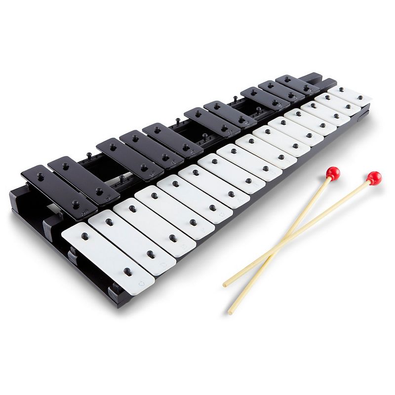 Precision-Tuned 25-Note Black and White Chromatic Glockenspiel