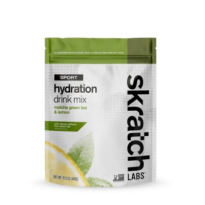 Skratch Labs Matcha Green Tea & Lemon Sport Hydration Drink Mix 20-Serving Bag - 15.5oz