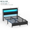 Aheaplus Platform Bed Frame with Reversible Storage Headboard and Charging Station - 3 of 4