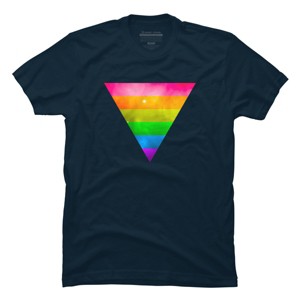 Adult Design By Humans Pride Rainbow Galaxy Triangle By TheRandom T-Shirt - 1 of 2