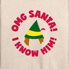 Women's - ELF - Christmas Family Set Omg Santa Lightweight French Terry Wide Neck Long Sleeve Shirt - 2 of 4